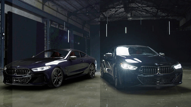现实拍摄的照片（左）和Imagination光线追踪技术渲染效果（右）对比
